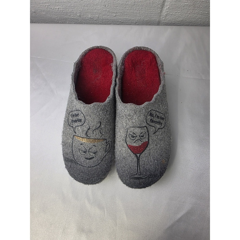 Flexus By Spring Step Felt Gray Coffee Wine Battle Clogs Slippers‎ SZ 41 / US 10